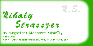 mihaly strasszer business card